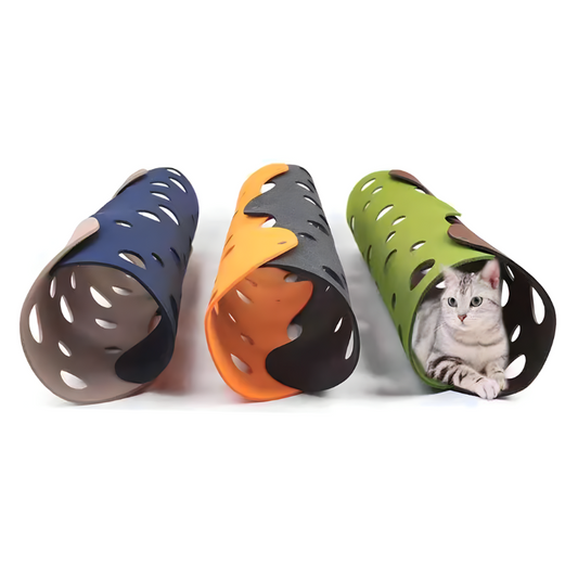 Modular Cat Tunnel & Cozy Felt Nest – Indoor Enrichment Equilibrium Pet