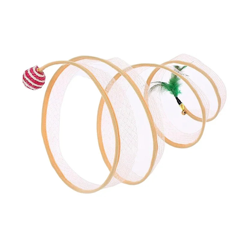 Multi-Sensory Spiral Tunnel Toy – for Active Indoor Cats - Equilibrium Pet