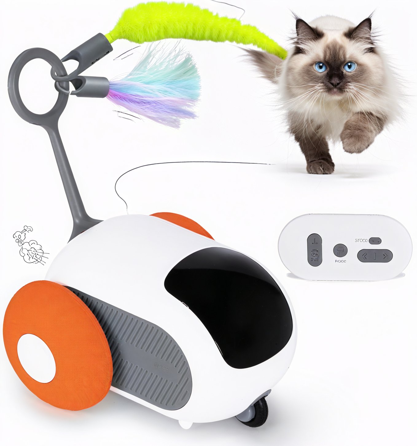 Interactive Electric Car Cat Toy - Equilibrium Pet