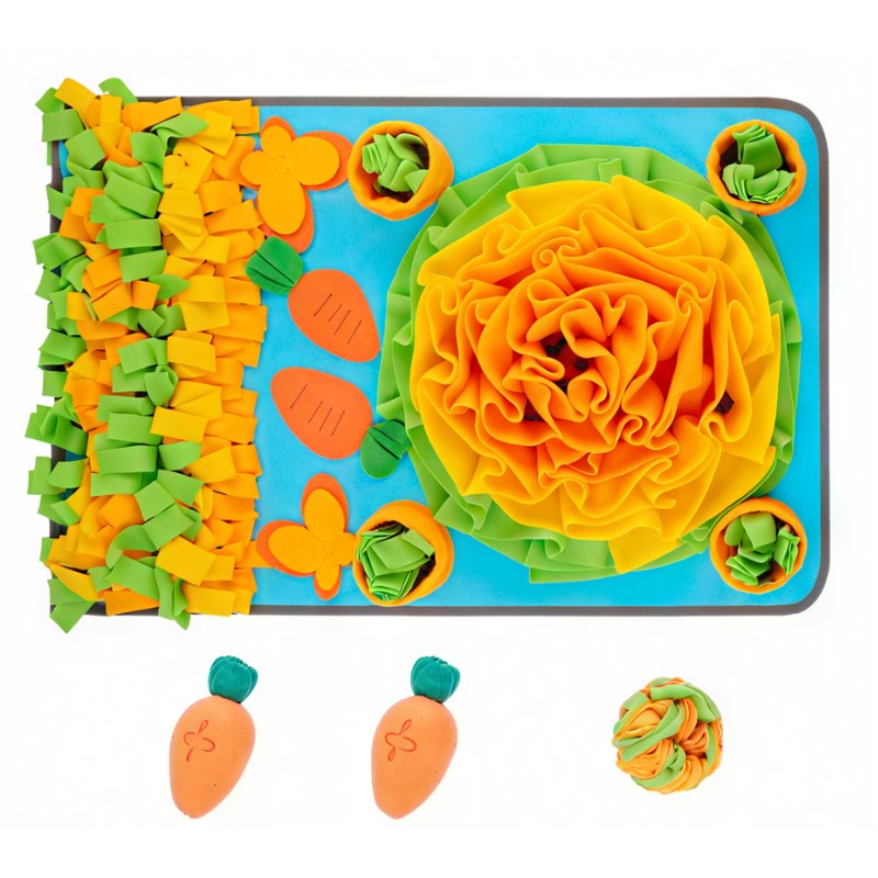 Large Dog Snuffle Mat Carrot Field - Equilibrium Pet