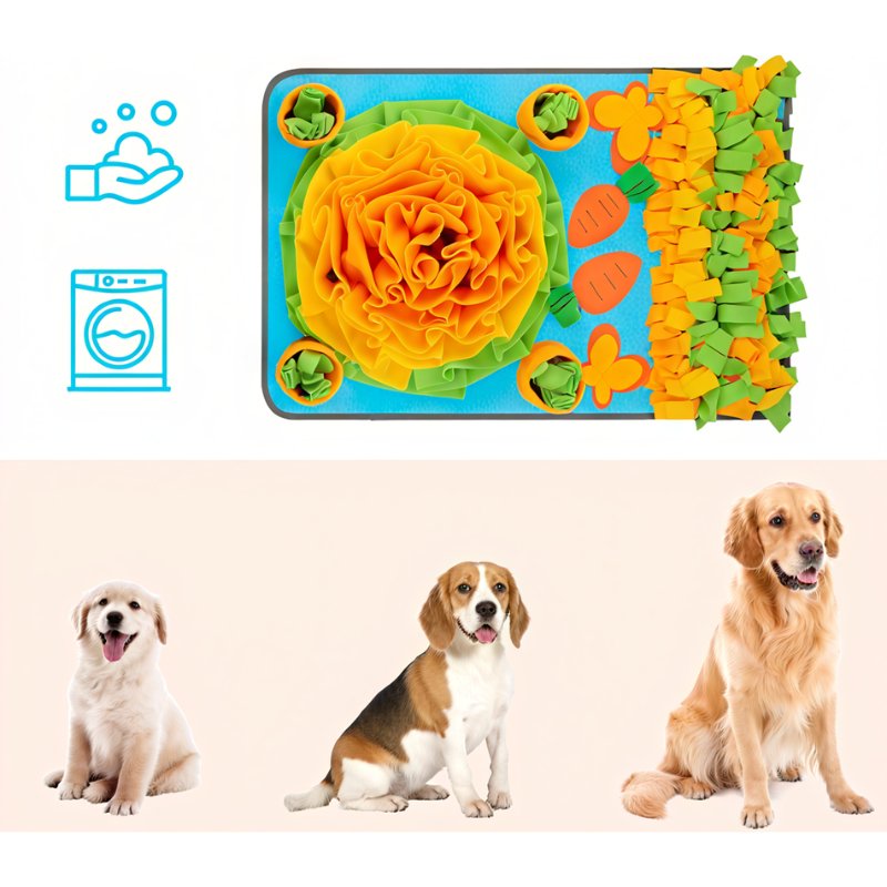 Large Dog Snuffle Mat Carrot Field - Equilibrium Pet